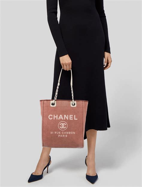 chanel gray deauville|chanel deauville tote small.